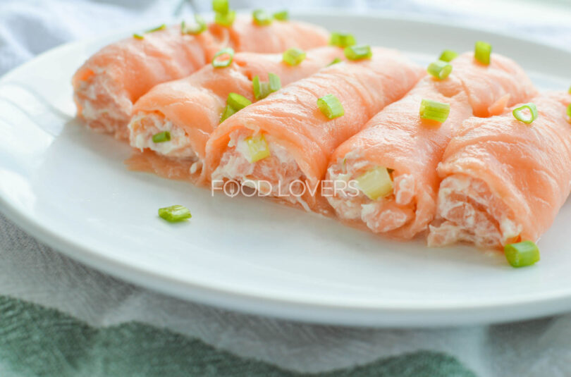 Mini rollos de salmon